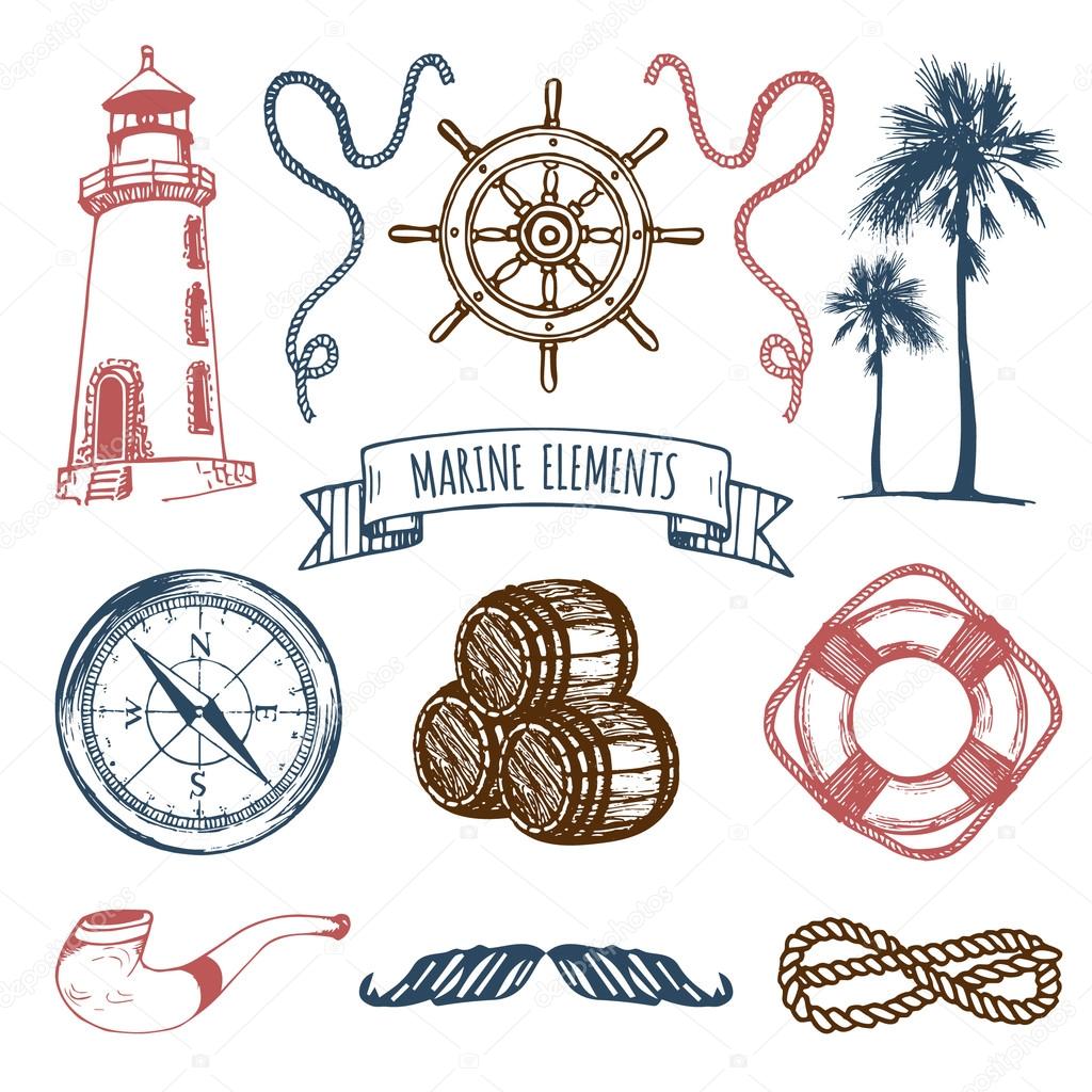 Vintage nautical adventures set