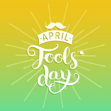 Mutlu Nisan fools'day tebrik kartı.