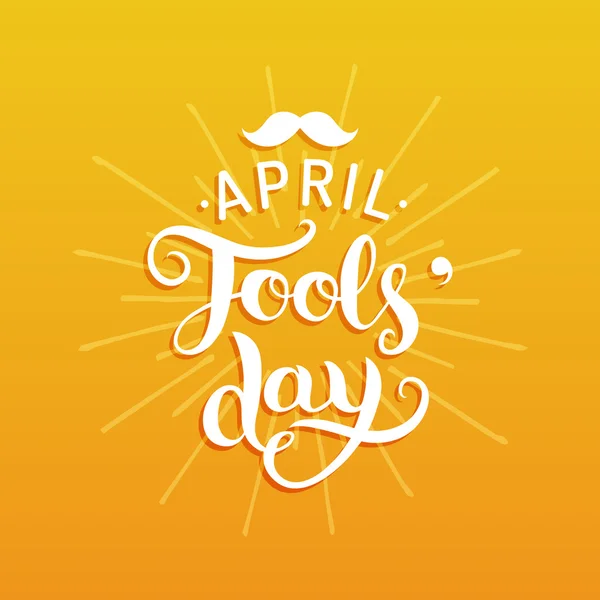 幸せな 4 月 fools'day グリーティング カード. — ストックベクタ