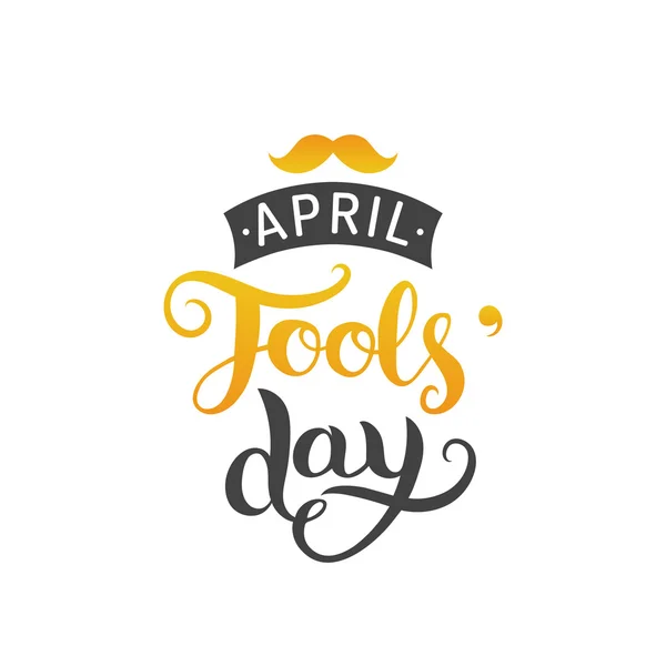 Mutlu Nisan fools'day tebrik kartı. — Stok Vektör