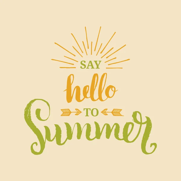 Hallo til Summer plakat – stockvektor