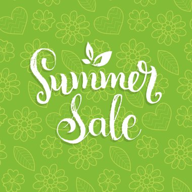 Yaz Satılık kartı. 