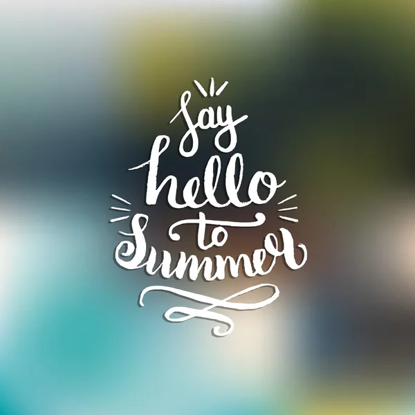 Say Hello to Summer — Stock Vector