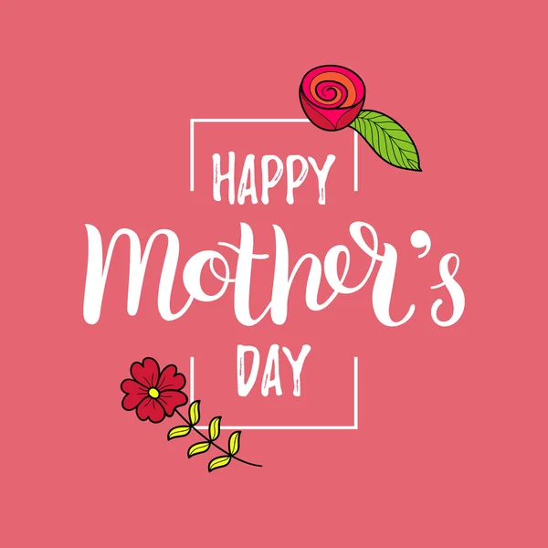 Szczęśliwego Dnia Matki kartka z życzeniami. — Wektor stockowy