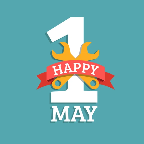 Joyeuse fête du travail - 1er mai — Image vectorielle
