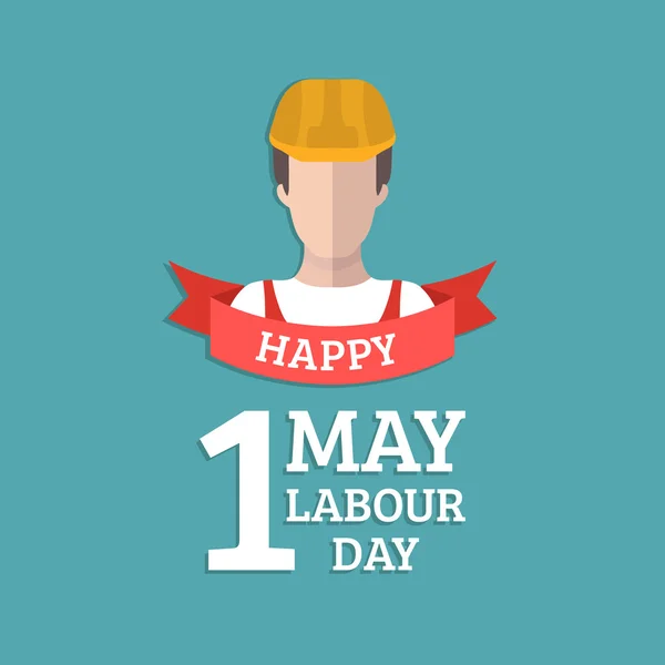 Feliz Día del Trabajo - 1 de mayo — Vector de stock