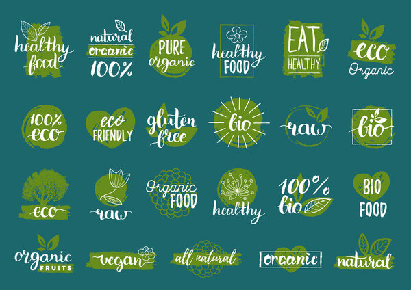 Eco organic bio logos.  