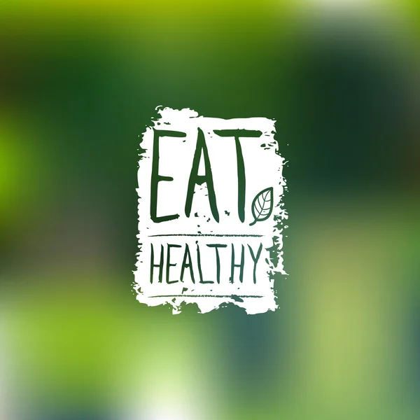 Eat healthy logo. — Stock Vector