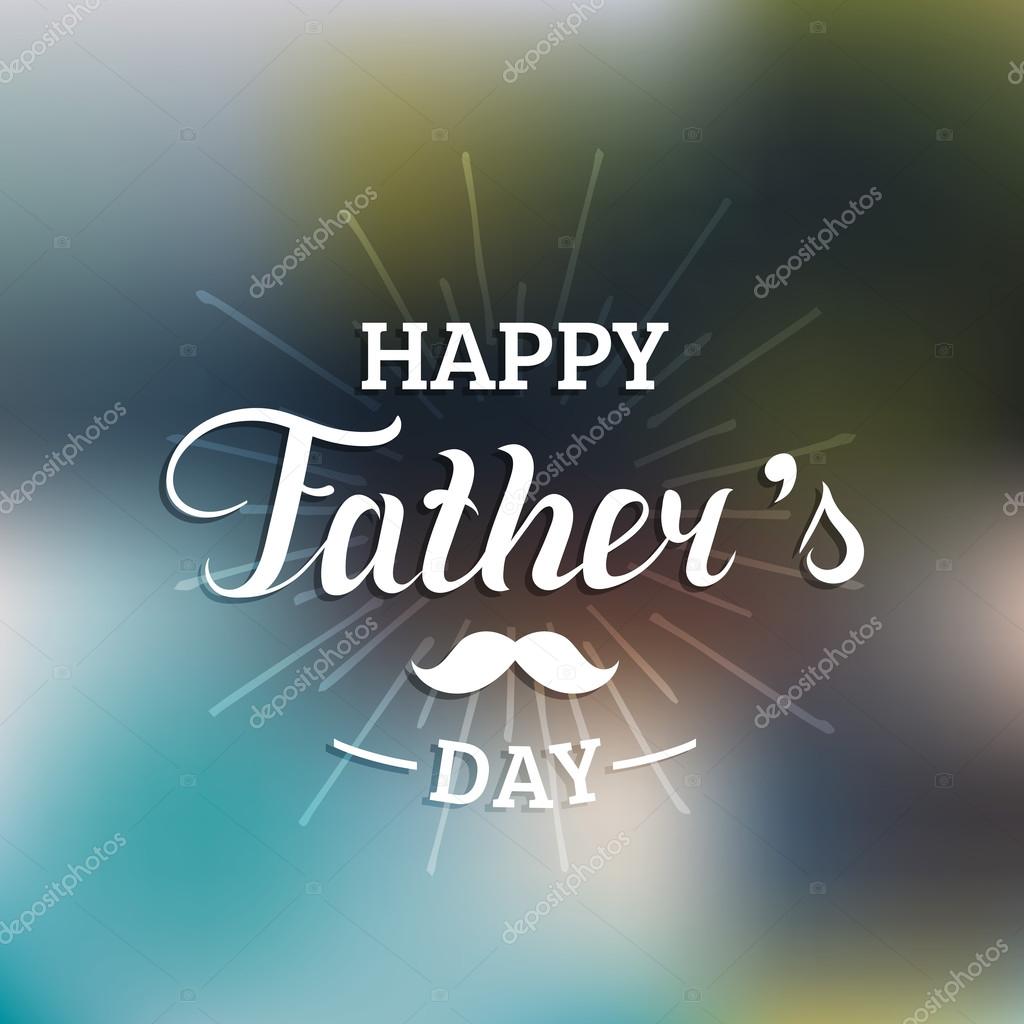 Happy Father's Day vector card, background, banner, typography. Vector hand lettering poster. Vintage design logo.