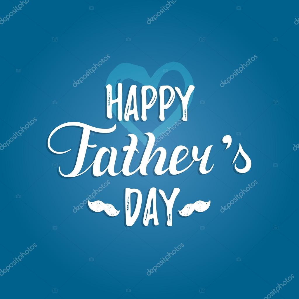 Happy Father's Day vector card, background, banner, typography. Vector hand lettering poster. Vintage design logo.