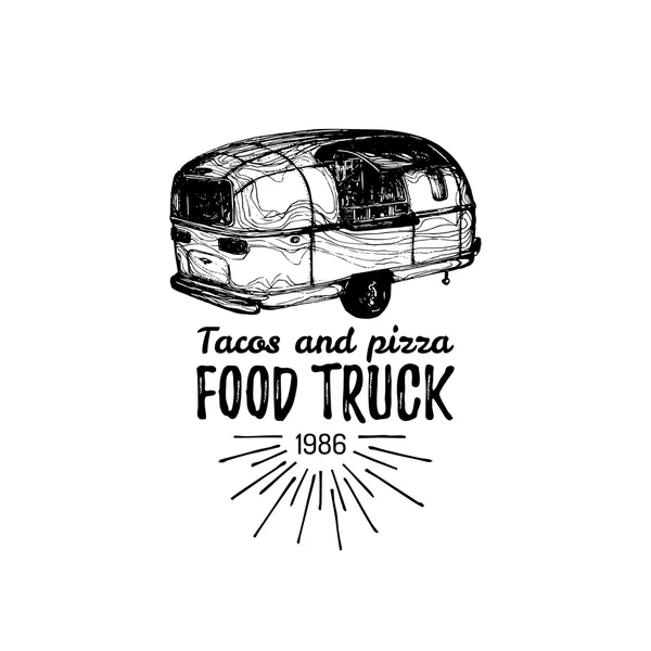 Vintage mexicana food truck —  Vetores de Stock