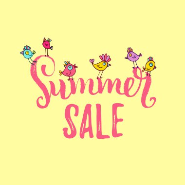 Yaz Satılık kartı, afiş