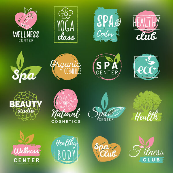 набор логотипов для здоровья и красоты
