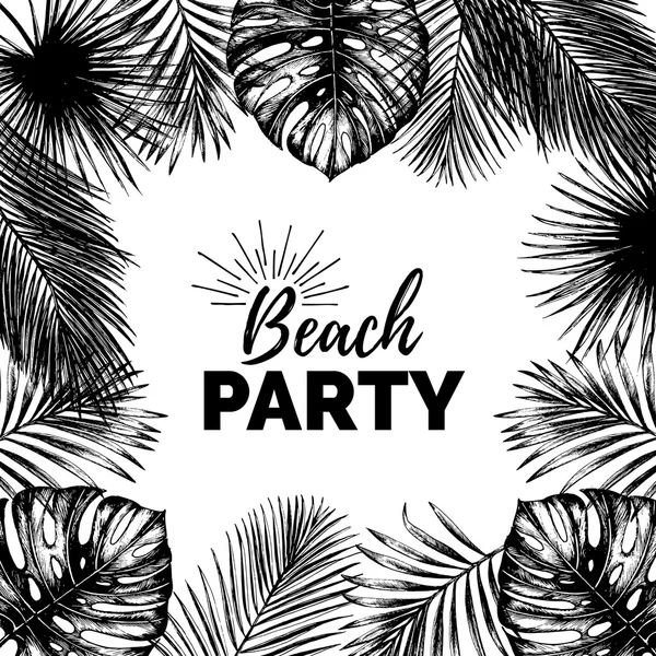 Beach party poster. — Stock Vector