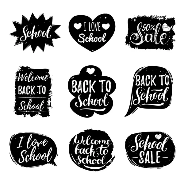 Back to school speech bubbles Royalty Free Stock Illustrations