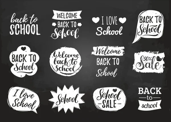 Set of Back to school bubbles Vector Graphics