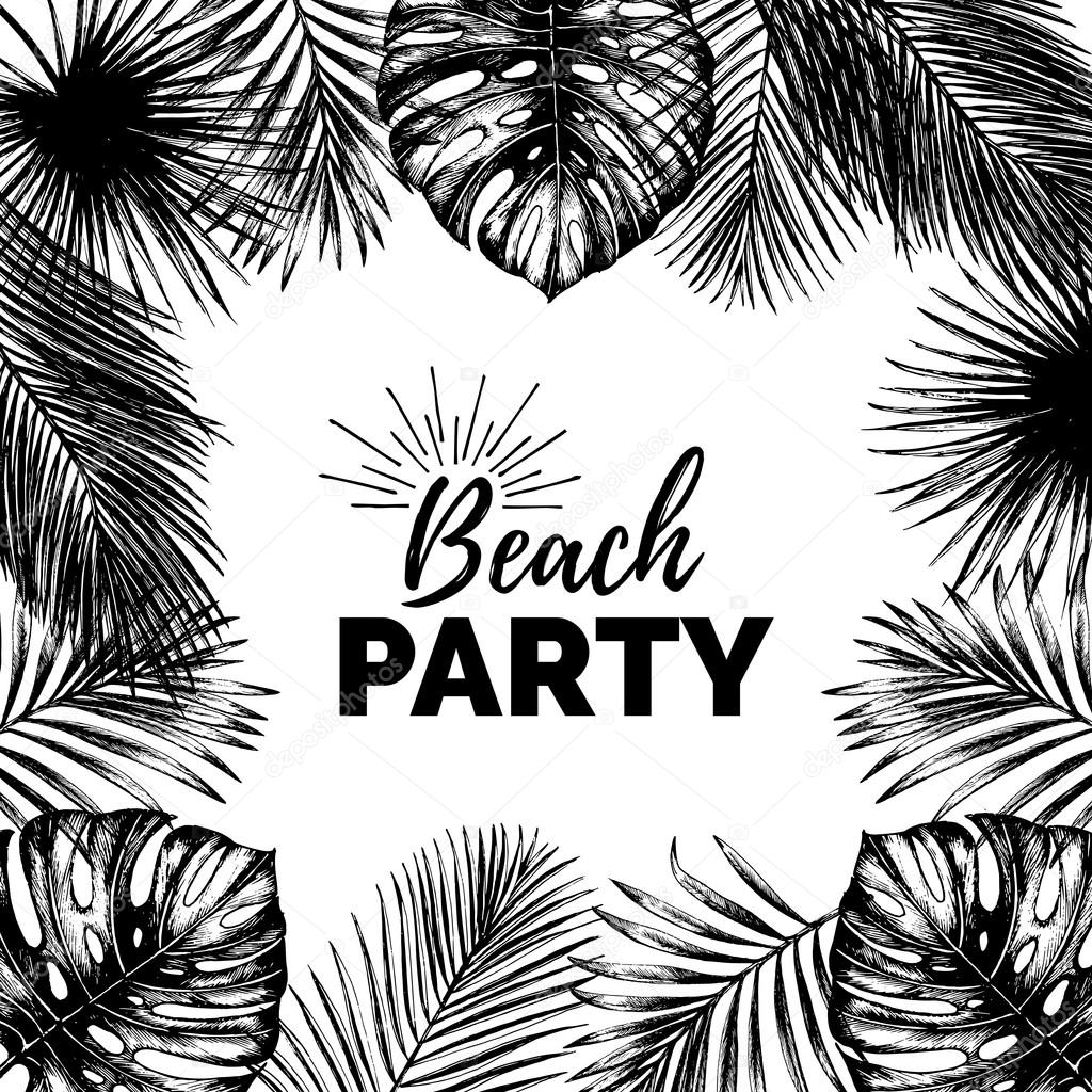 beach party poster. 