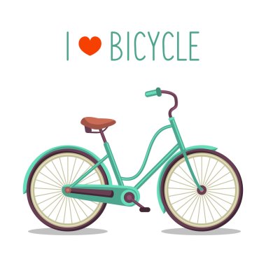 Urban hipster bicycle in flat style clipart