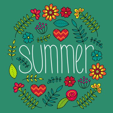 metin ile çiçek kartı