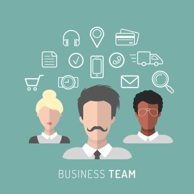 İllüstrasyon iş takım yönetimi
