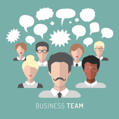 İllüstrasyon iş takım yönetimi