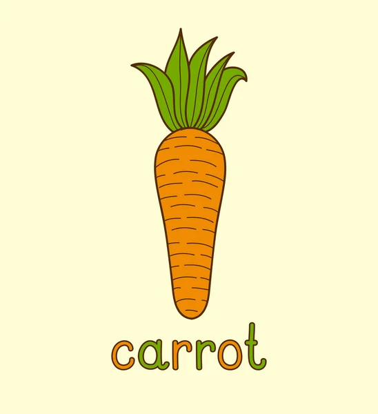 Cartoon Illustration of carrot — Stock Vector