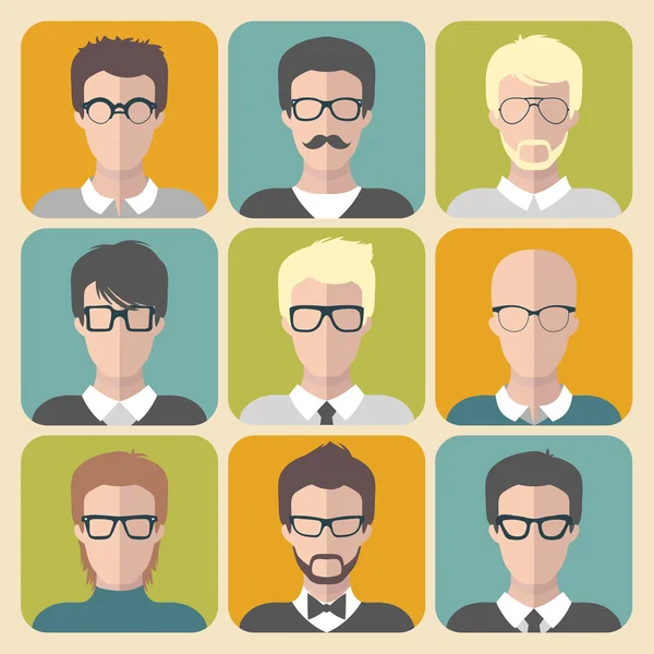 Set of different blond people — Stock Vector