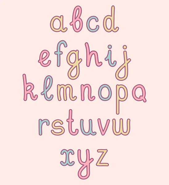 Alphabet mignon doodle — Image vectorielle