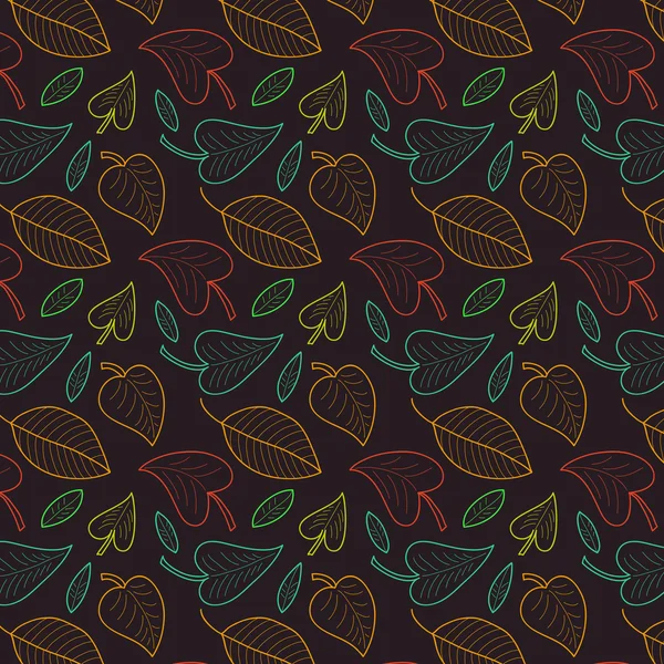 Fresh leaves seamless pattern — Stock Vector