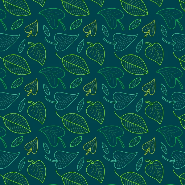 Fresh leaves seamless pattern — Stock Vector