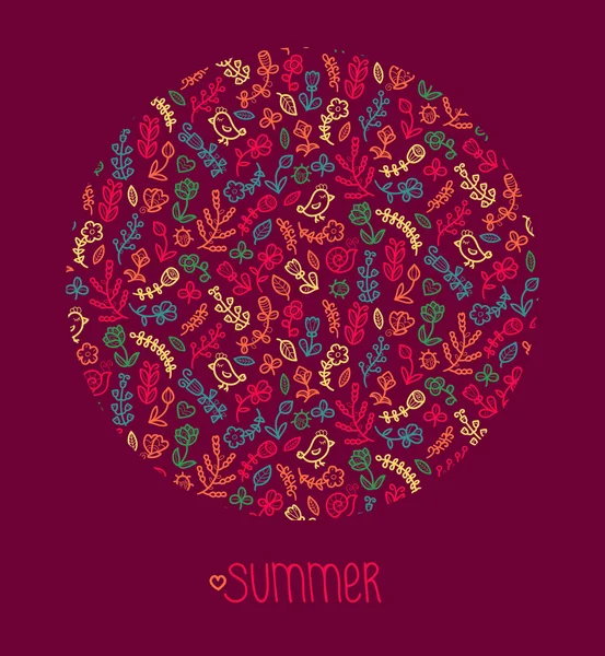 Card with text summer — Stock Vector