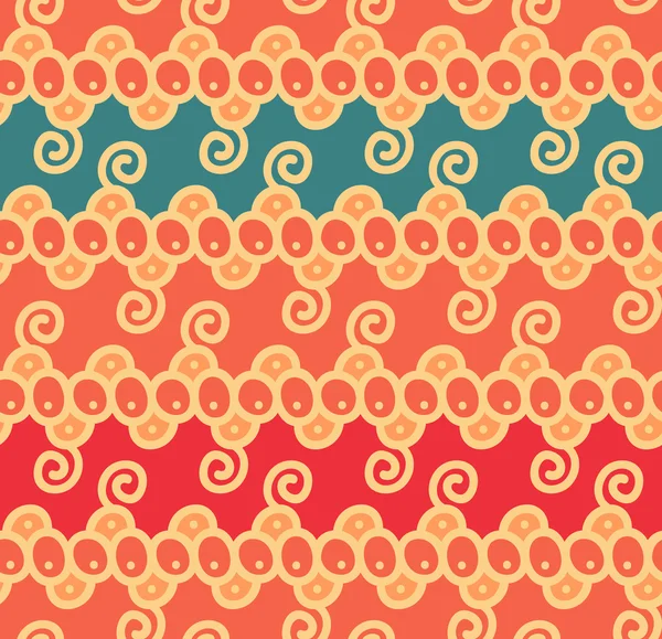 Nahtlose abstrakte Scroll-Curl-Muster — Stockvektor
