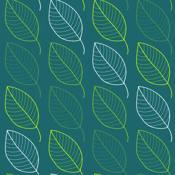신선한 잎 원활한 패턴 — 스톡 벡터