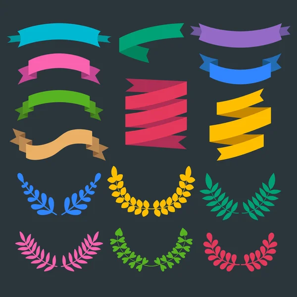 Big set of ribbons — Stock Vector