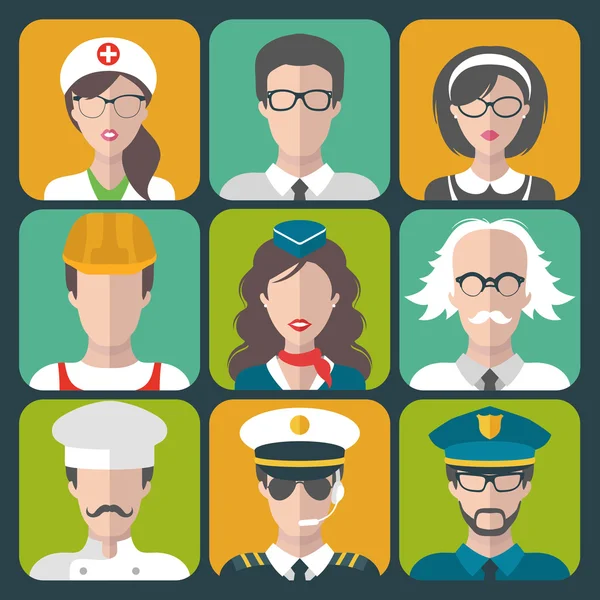 Set of different professions — Stock Vector