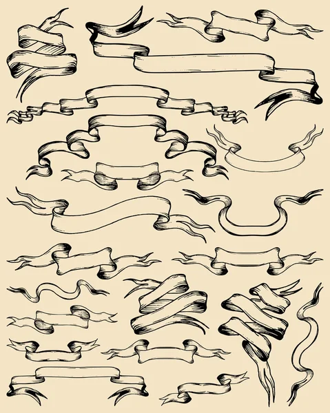 Große Reihe von Bändern — Stockvektor