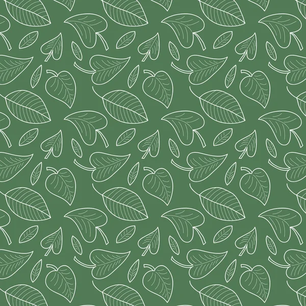 Fresh leaves seamless pattern — Stock Vector