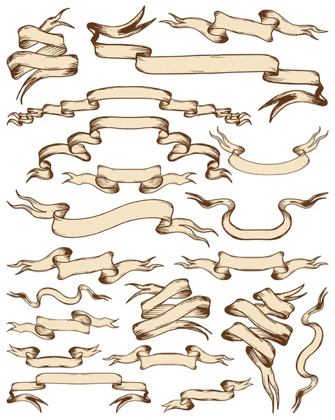 Duży zestaw wstążek — Wektor stockowy
