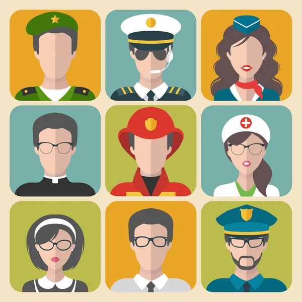 Set of different professions — Stock Vector