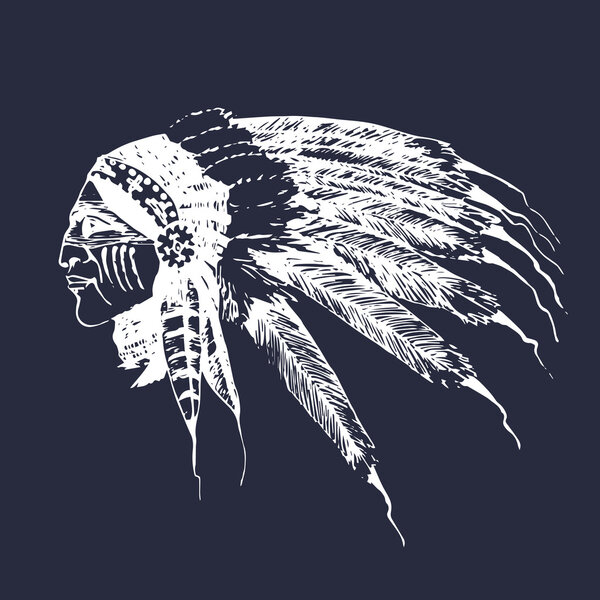 illustration portrait of Indian man