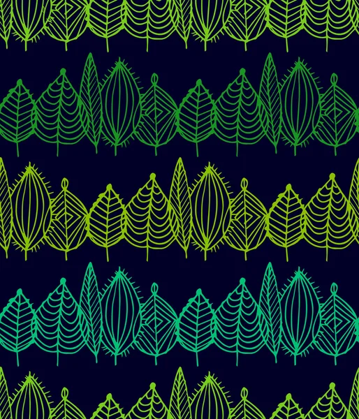 Feuilles motif sans couture — Image vectorielle