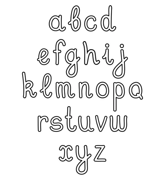 Handgeschriebenes Alphabet — Stockvektor