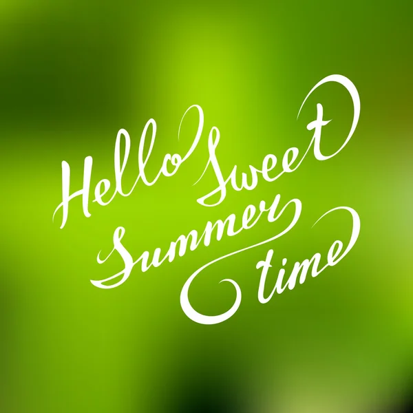 Hallo zoete zomer tijd poster — Stockvector