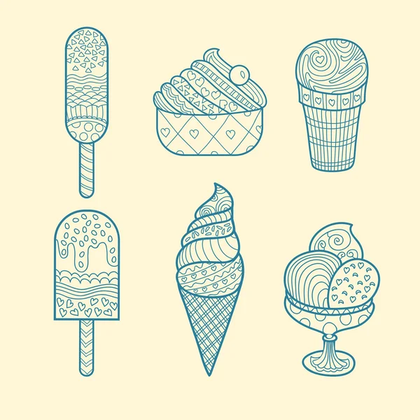चवदार आईस्क्रीम — स्टॉक व्हेक्टर