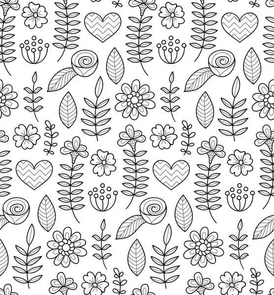 Black and white seamless pattern — Stock Vector