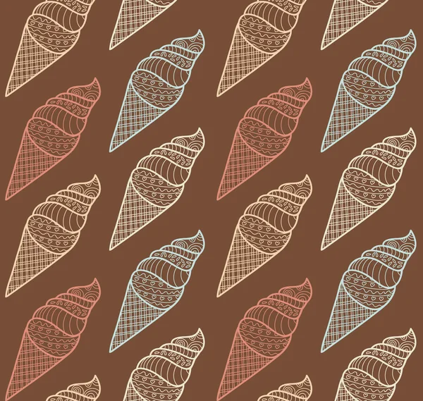 Seamless ice cream background — Stock Vector