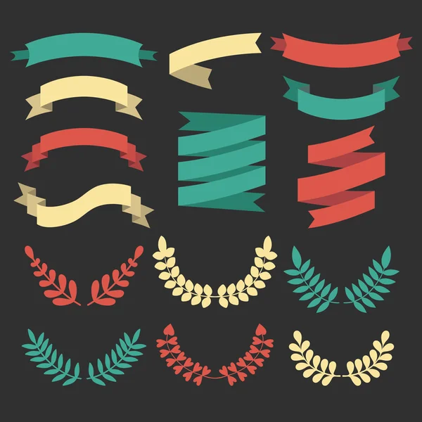 Big set of ribbons — Stock Vector