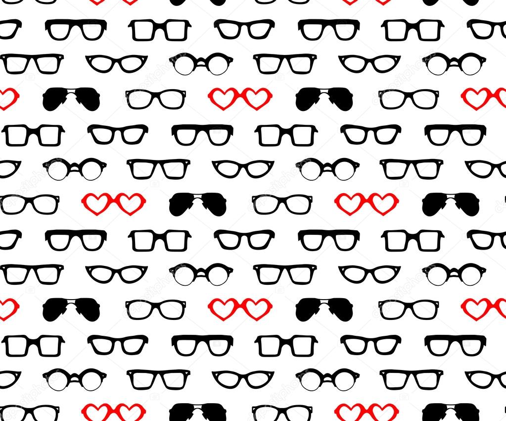 Big set of icons of different sunglasses