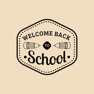 Vintage okul logo için geri.