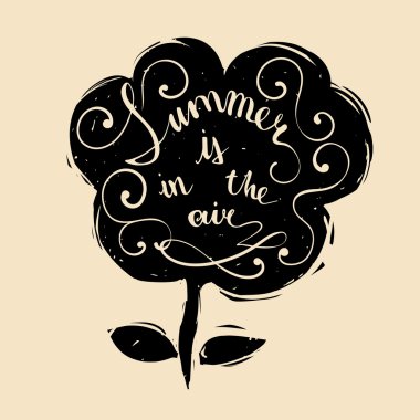 Yaz çiçek siluet yayına mevcuttur